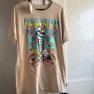 Hello Kitty Beige Graphic Short Sleeve Tee